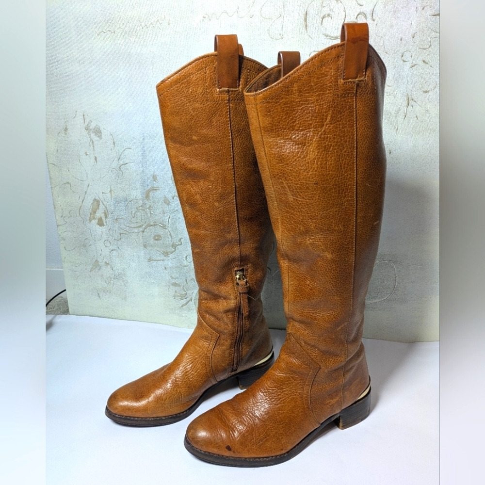 Louise et Cie Tan Leather Over-the-Knee Riding Boots